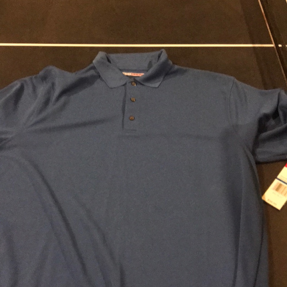 Blue polo shirt